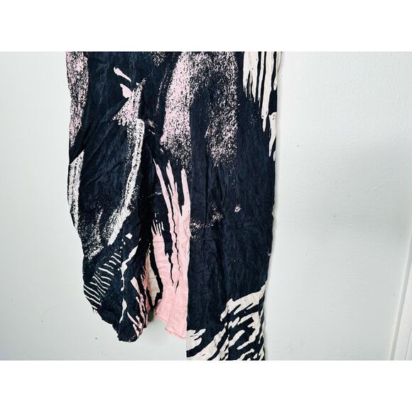 UNTITLED IN MOTION Lelaki Multicolor Abstract Design Satin Slip Skirt Size XL - Picture 7 of 12